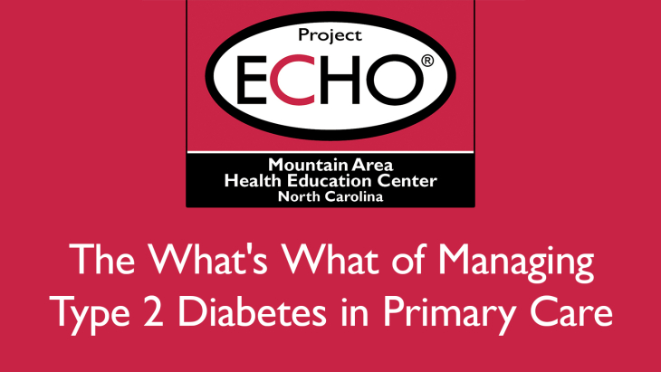 MAHEC's Project ECHO: The What’s What of Managing Type 2 Diabetes in Primary Care