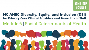 NC AHEC Diversity, Equity, and Inclusion (DEI) for Primary Care Clinical Providers and Non-clinical Staff - Module 6 - Social Determinants of Health