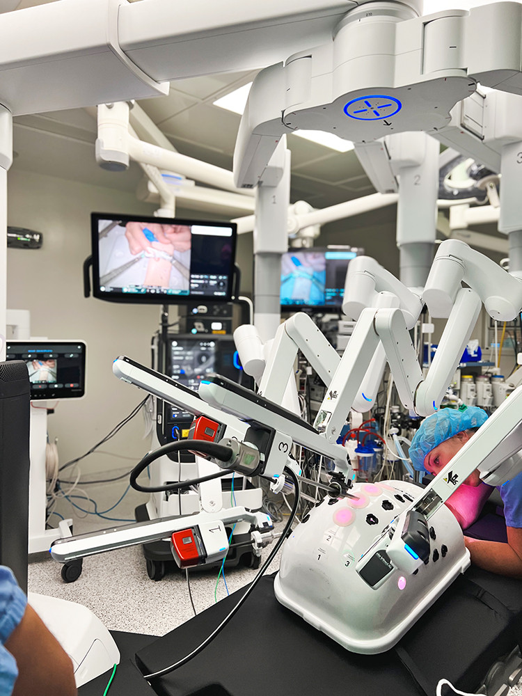 The da Vinci 5 surgical robot at Watauga Medical Center in Boone, NC