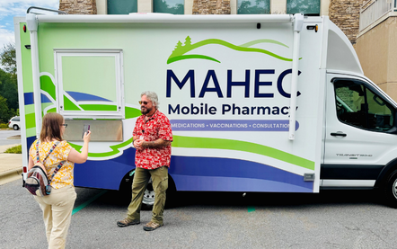MAHEC manager is interviewed on what services the Mobile Pharmacy will be able to provide to patients 