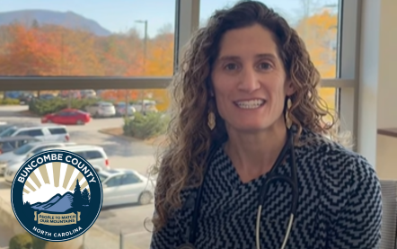 In PSA for Buncombe County, MAHEC’s Dr. Ginger Poulton urges the public to get flu vaccines