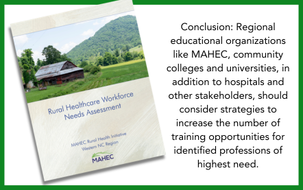 MAHEC’s Rural Health Initiative releases report assessing the region’s rural healthcare workforce